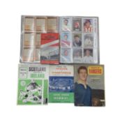 A mixed lot of vintage football memorabilia, to include: - An album containing 90 1970s A&BC