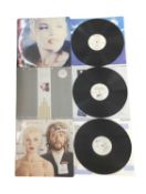 A trio of Eurythmics 12" vinyl LPs, to include: - Be Yourself Tonight, 1985, LC 0316 - Sweet