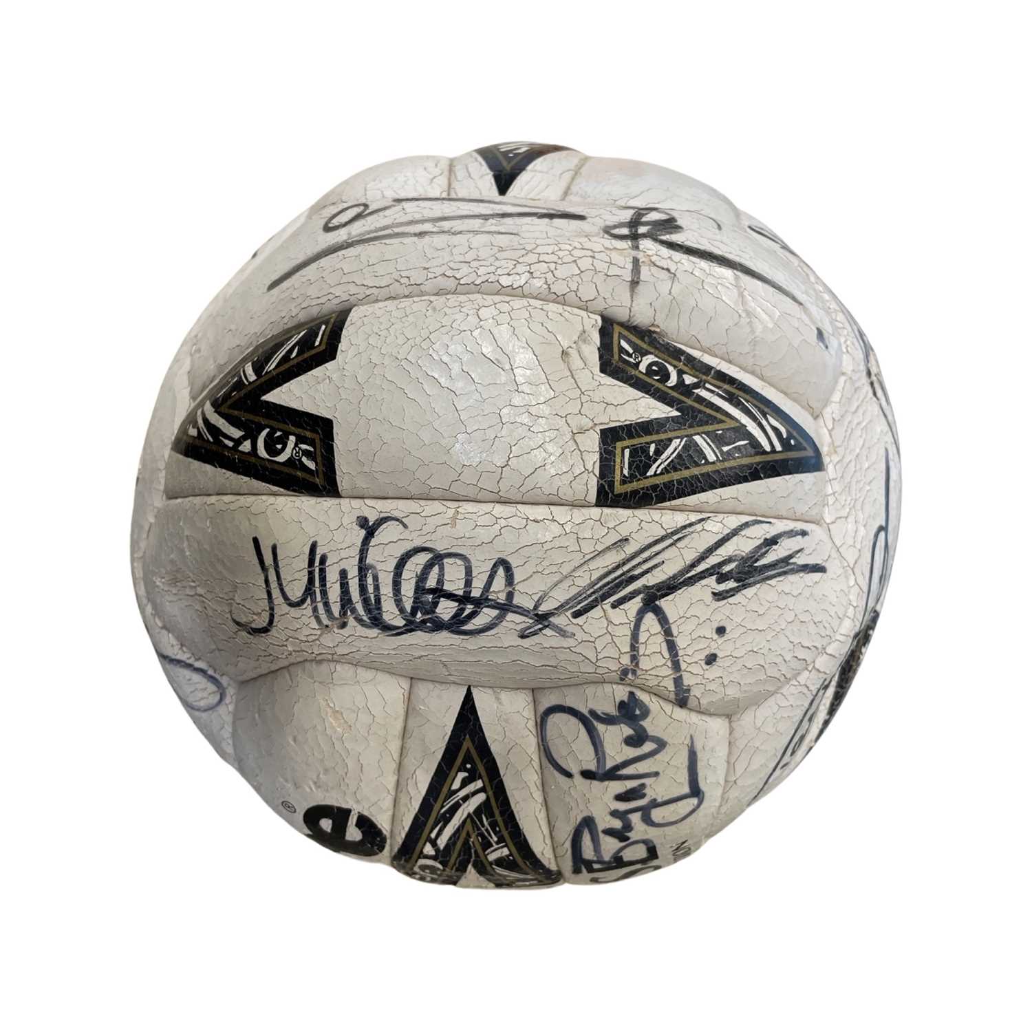 A Mitre football, bearing the signatures of the England Euro 1996 team in black ink.To include: Paul - Image 3 of 3