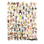 A very large collection of 1990s WWF/WWE/WCW wrestling action figures and accessories, together with