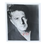 Dustin Hoffman, 8x10'' black and white photograph by Greg Gorman, bearing the signature of Hoffman