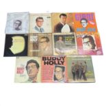 A quantity of Buddy Holly 12" vinyl LPs