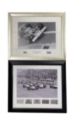 A pair of car racing interest prints, Jochen Rindt (German Racing Car Driver) driving a Lotus 49B-