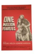 An original British one sheet poster for One Million Years BC (1966) from the Studio Canal Archive