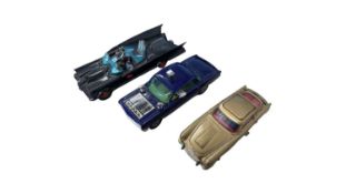 A collection of moderately playworn Corgi die-cast cars, to include: - The Batmobile - including