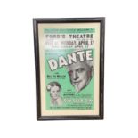 Vintage reproduction poster for SIM-SALA-BIM magic show by DANTE ('World's Greatest Master of