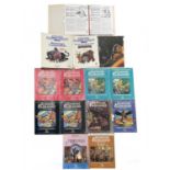 A mixed lot of 1980s Dungeons and Dragons Roleplay Rulebooks and Monster Compendium Binders. To