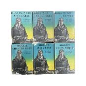 A collection of Biggles hardbound books by W E Johns, Oxford University Press, original cloth, d/w