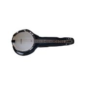 A 6-string banjo from Gear4Music, with Remo Weatherking banjo head. In generic black softcase.