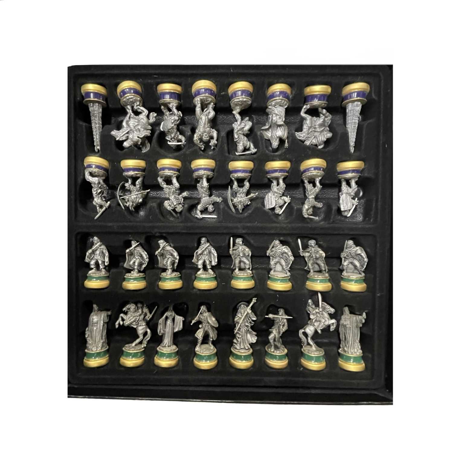 A Collector's Edition Lord of the Rings chess set by Noble, with highly detailed raised board and - Image 2 of 6