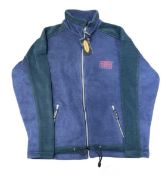 An official M Panavision London fleece jacket, in navy and dark green, with original tags.