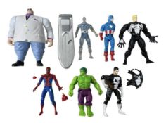 A collection of early 1990s Marvel action figures, some ToyBiz, to include: - Spider-Man - King