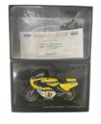 A boxed Minichamps 1:12 scale model: Yamaha YZR 500, K Roberts GP World Champion 1979.Signed by