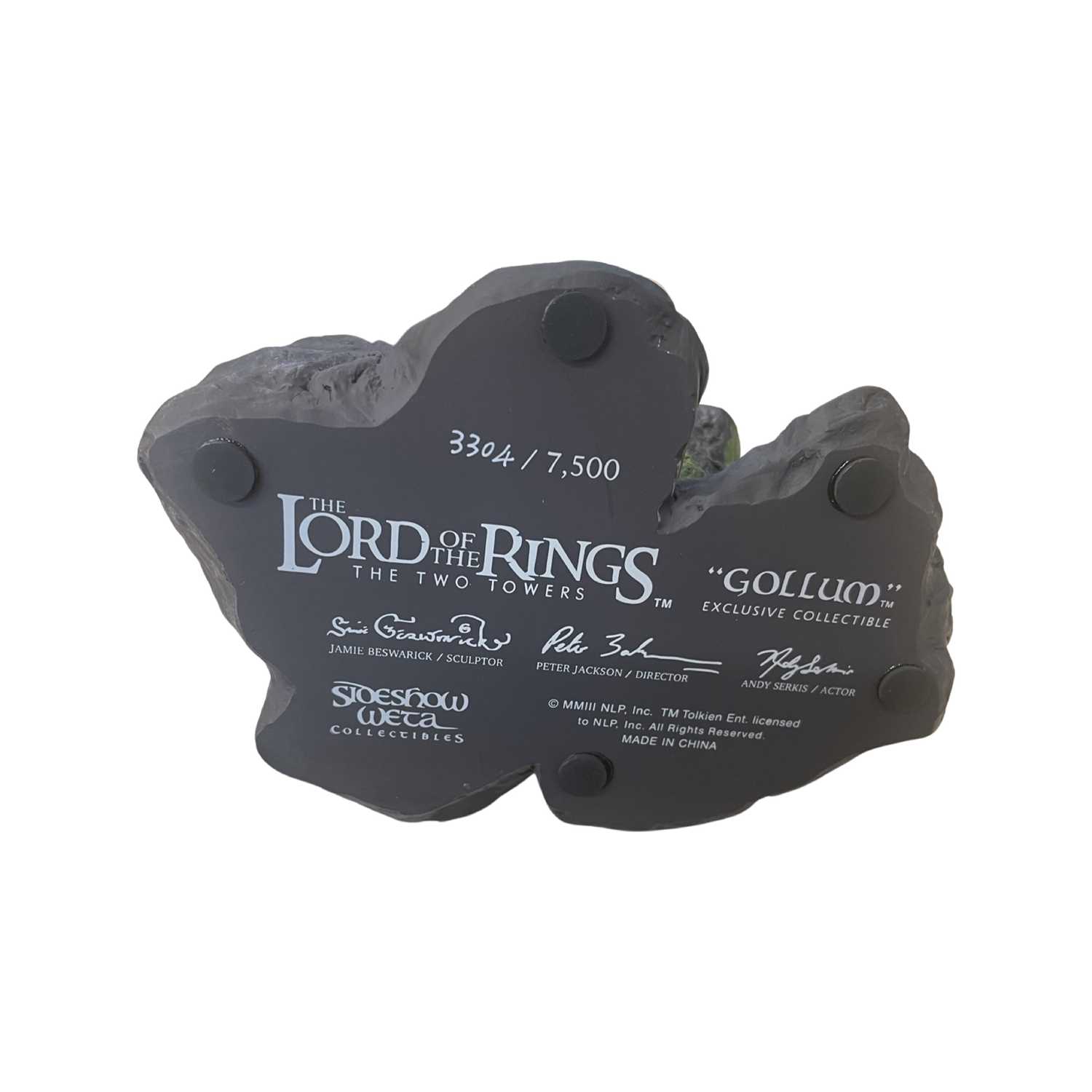 A boxed Sideshow/Weta Lord of the Rings polystone Gollum Figure. Number 3304/7500. - Image 2 of 2