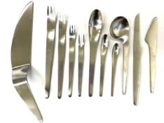 A 68-piece stainless steel flatware set by Arne Jacobsen for Anton Michelsen, as featured in 2001: A