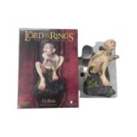 A boxed Sideshow/Weta Lord of the Rings polystone Gollum Figure. Number 3304/7500.