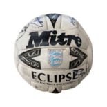 A Mitre football, bearing the signatures of the England Euro 1996 team in black ink.To include: Paul