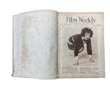 A clothbound collection of Film Weekly, October 1928 - July 1929Some losses and age related marks