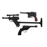 A pair of 1960s replica pistols from MAN FROM UNCLE and one other, to include: - 9mm Automatic