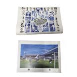 A pair of limited edition Blackburn Rovers interest prints, to include: - LEON EVANS: Blackburn