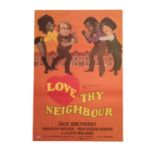 An original British one sheet poster for Love Thy Neighbour (1973) from the Studio Canal Archive