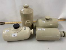 Four stone ware hot water bottles