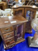 Two table top jewellery cabinets