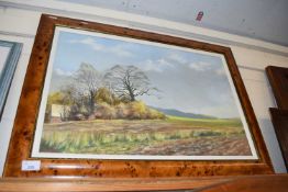 Levene, study of Norfolk farm land scene, oil on board, framed