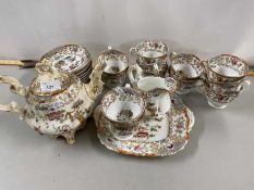 Quantity of 19th Century Staffordshire floral decorated tea wares