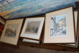 Group of various framed engravings and prints to include local interest (6)