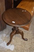 Reproduction oak wine table with tripod base