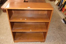 Small oak veneered bookcase cabinet, 79cm wide