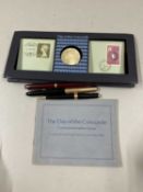 Mixed Lot: Two fountain pens, to include one Montblanc example and a further commemorative Day of