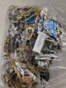 Packet containing assorted costume jewellery