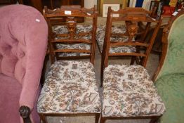 Set of four Edwardian dining chairs