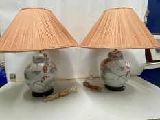 Pair of Chinese ceramic based table lamps (1 a/f)