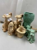 Collection of Sylvac dogs, vases etc