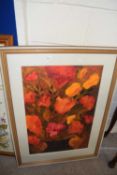 Jan Bond, still life study of flowers, framed and glazed