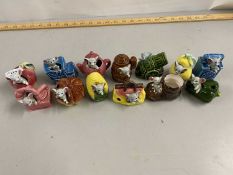 Collection of various porcelain mouse figures