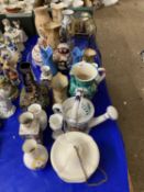 Large Mixed Lot: Various assorted vases, small terrarium and other assorted ceramics