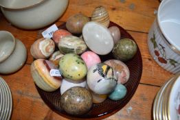 Quantity of polished stone eggs