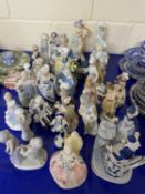 Large Mixed Lot: Various 20th Century porcelain figures and figurines