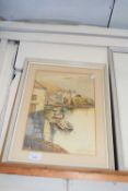 Early 20th Century school study of Polperro, watercolour, indistinctly signed and dated September