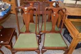 Set of four Queen Anne style dining chairs