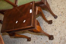 Small cabriole leg side table with ball and claw feet