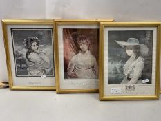 Three coloured prints after Sir Joshua Reynolds