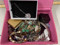 Box of various assorted costume jewellery