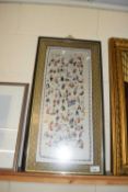 20th Century Chinese needlework picture, framed and glazed