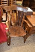 Victorian elm seated Windsor style chair