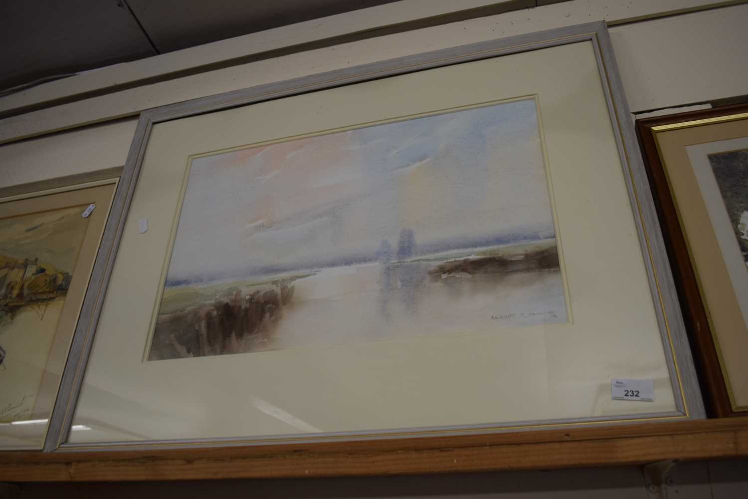 Aubrey Phillips, Autumn Evening on the Avon, watercolour, framed and glazed